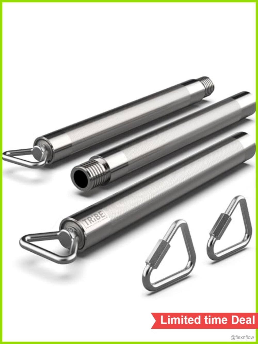 Heavy Duty Steel Resistance Band Bar, Adjustable 27-39 in for Exercise